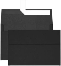 100 Pack A4 Black Envelopes 4X6 Self Seal,  120 GSM Printable 4.25 X 6.25 Black