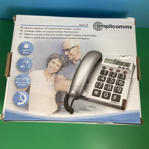 Amplicomms BigTel 48 Big Button Phone for Elderly Caller Display Loud Tested VGC