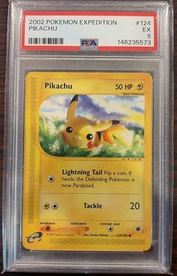 2002 Pokemon Expedition #124 Pikachu PSA 5