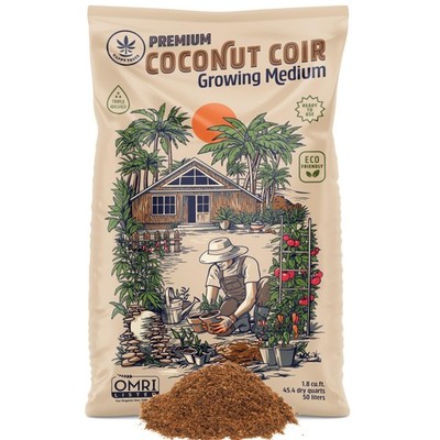 Happy Trees Coco Coir Loose Coconut Fiber Growing Medium, Potting Mix, Seed-S...