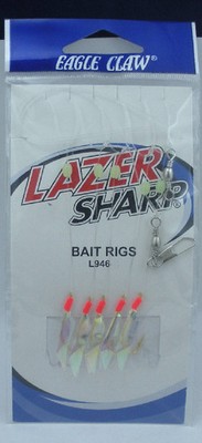 Eagle Claw L946-4 Lazer Sabiki Vorfach Gold Haken Größe 4