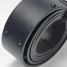 Guess Belt Mens XL 42-44 Black Synthetic Leather Studded Pyramid Buckle Fashion