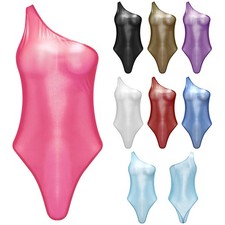 Women Lingerie Teddy Bodysuit Nightwear Jumpsuit High Cut One-Piece Adult Slim