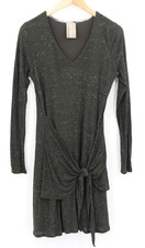 Anthropologie Dolan Left Coast Women's  Tied Tee Dress Knotted Grey/Green Sz S