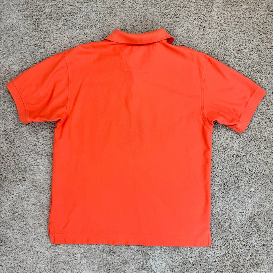 Camisa Polo Devon & Jones Para Hombre L Coral Pima Algodón ORONOCO Logo Informal Golf Top Foto 3 de 4