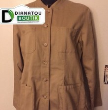 Liz Claiborne Khaki Blazer Casual Jacket Full-Button Front Closure Size Small