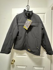 New DeWalt Heated Soft Shell Coat Mens Medium Black with Battery and Charger