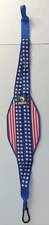 New DMoose Weightlifting Belt Red White & Blue Flag w/ Carabiner Attachment 40"