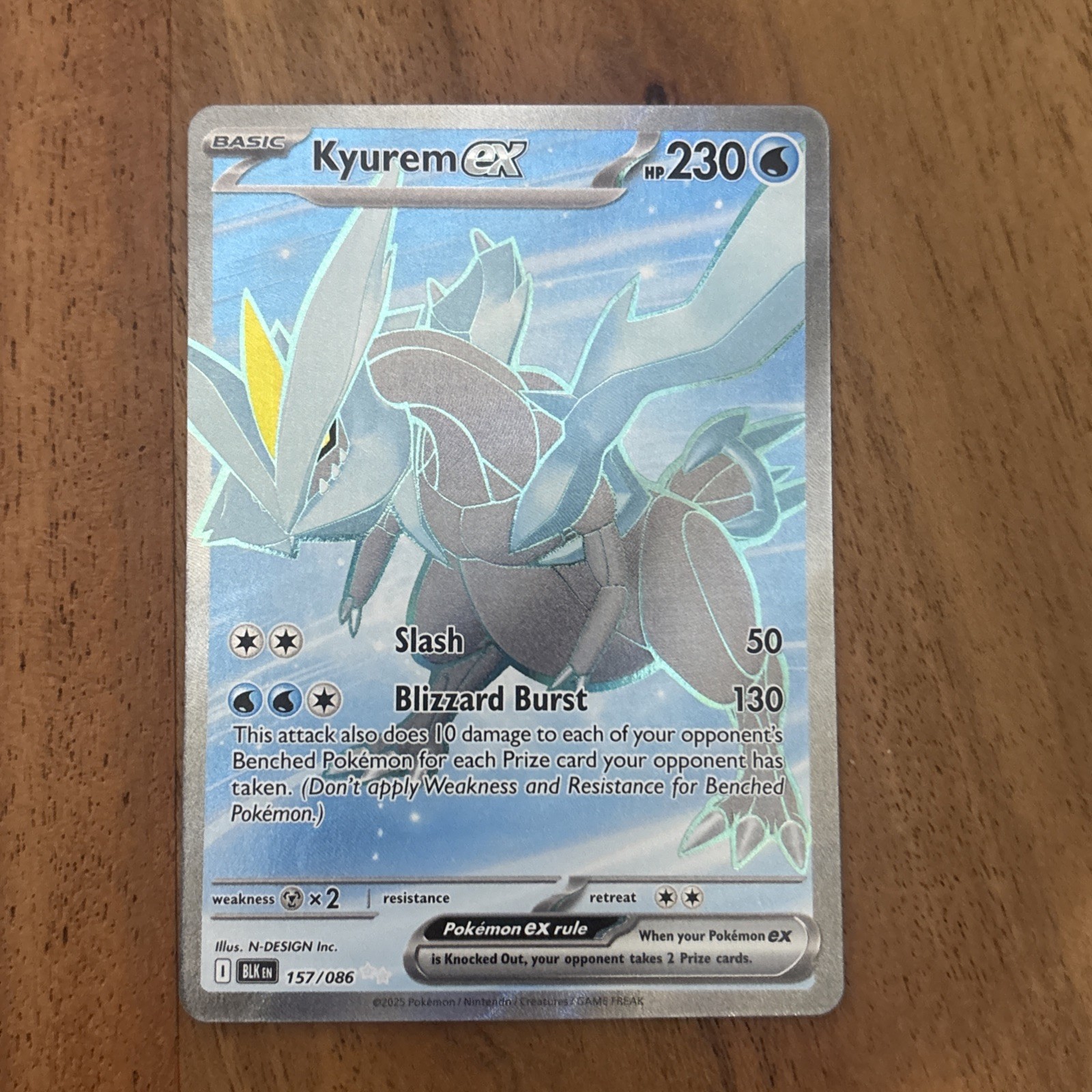 Pokémon TCG Kyurem EX Black Bolt Ultra Rare 157/086 NM Card