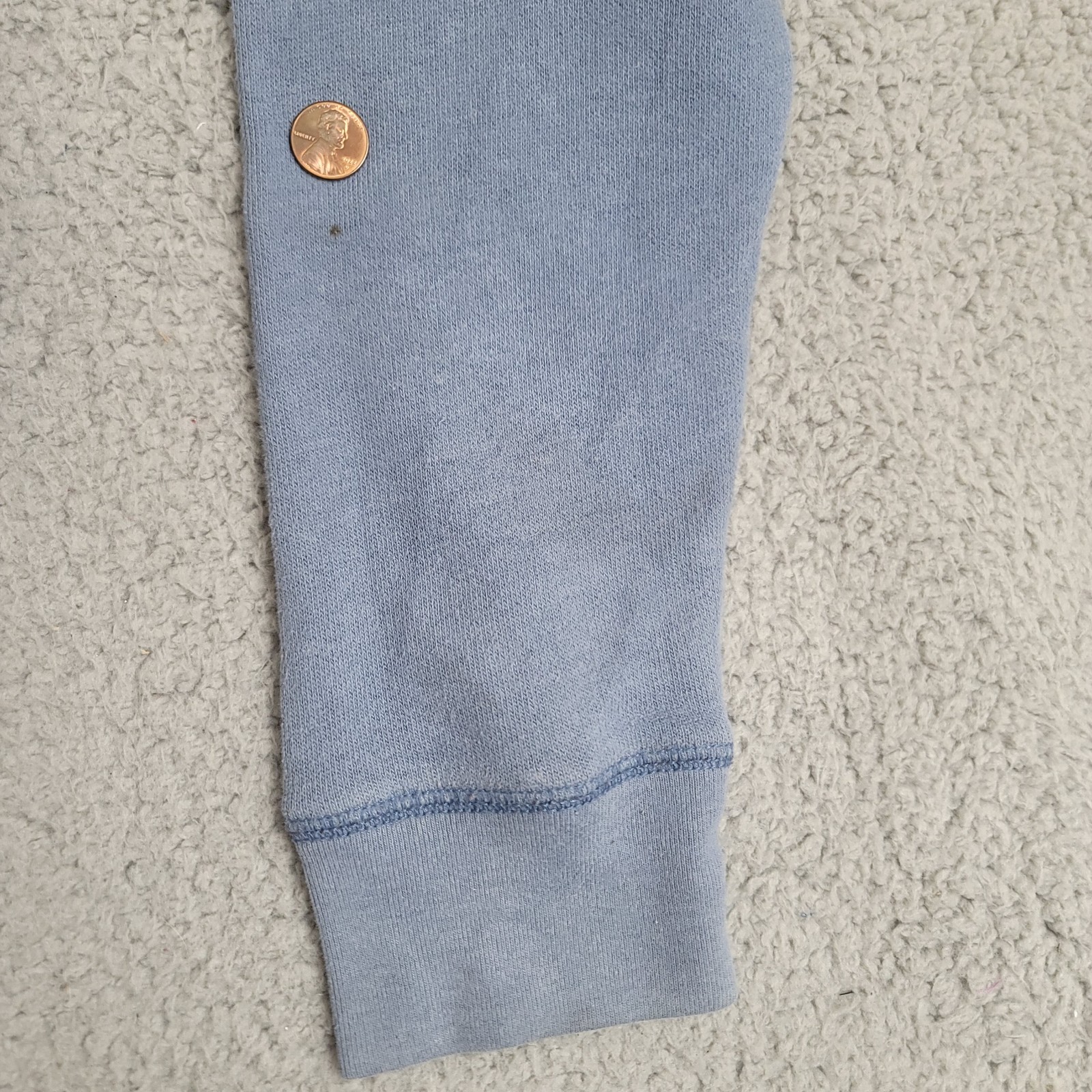 Vintage Junk Food Superman Sweatshirt Men's L Blue Raglan Soft Crewneck Made USA