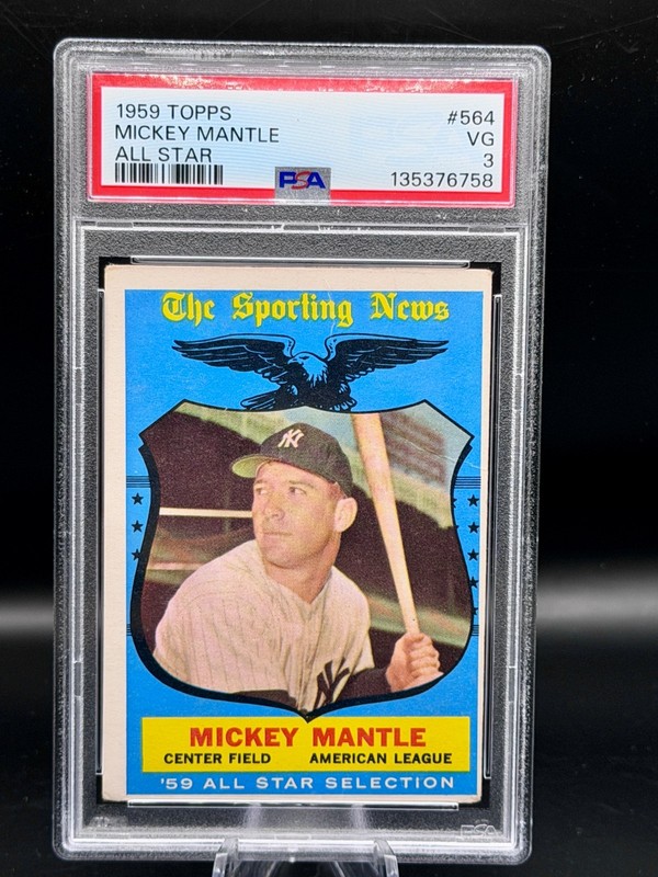 1959 Topps - High # Mickey Mantle #564 PSA 3