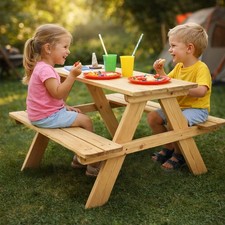 Kids Wooden Picnic Table 89cm