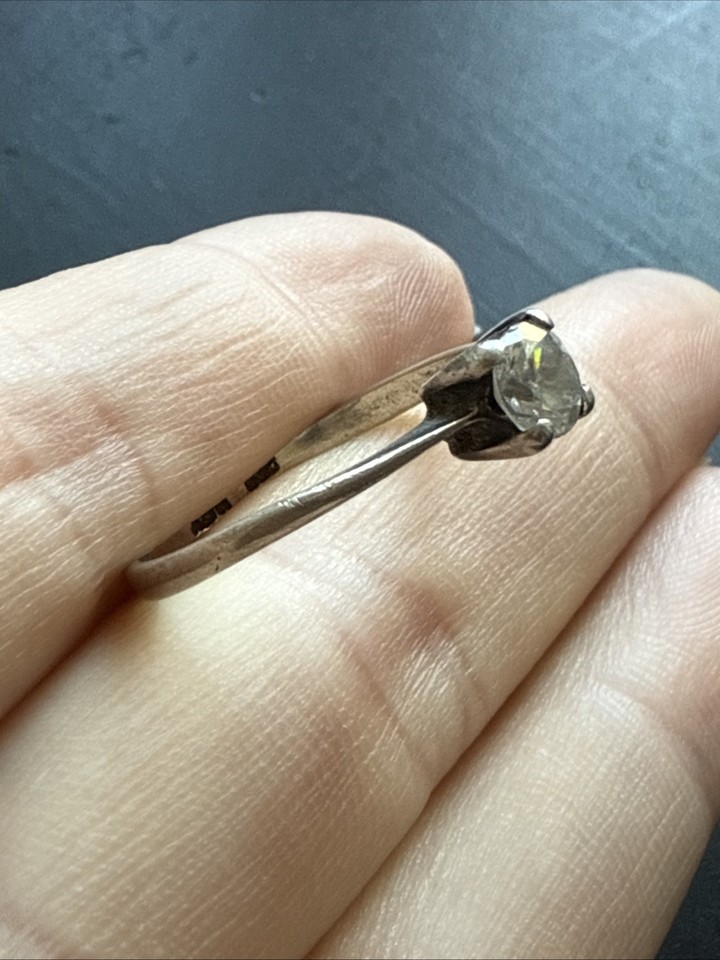 Bague Ancienne En Argent Massif 925 - Modèle Jonc Alliance Simple - Taille 54 - Occasion
