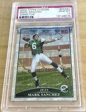 Mark Sanchez 2009 Topps Chrome X-Fractor Rookie Card #TC220 PSA 10 *Pop 27*. rookie card picture