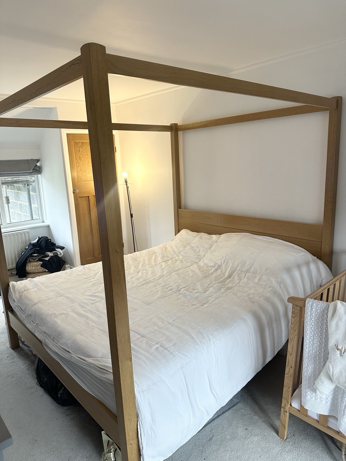 Solid Oak Four Poster Super king Bed Frame by Get Laid Beds