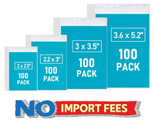 Small Plastic Bags, 400 PCS Mini Baggies, 4 Assorted Sizes, Transparent Jewelry