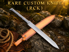 AWESOME HANDMADE 30" D2 STEEL HUNTING CAMPING VIKING SWORD W/SHEATH GIFT FOR HER