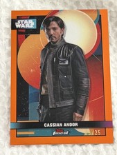 2025 Topps Star Wars Smugglers Outpost Cassian Andor Orange Refractor /25 F-50