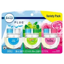 2.63 oz Variety Pack Linen, Gain Original, and April Fresh Scented Oil Plug-In A
