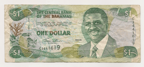 2000 The Central Bank of Bahamas $1  Bank Note...Serial # CJ441619...Rare - Picture 1 of 2