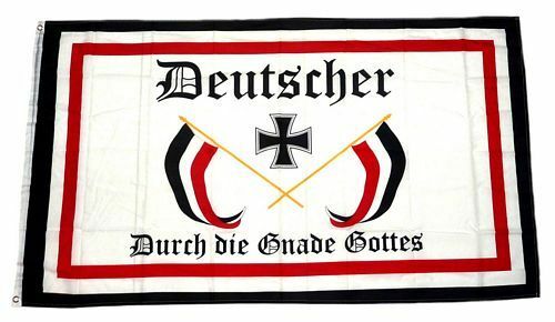 Fahne 'Sachse Durch Die Gnade Gottes Wappen' – 90 X 150 Cm, Polyester, Wetterfest Mit Metallösen