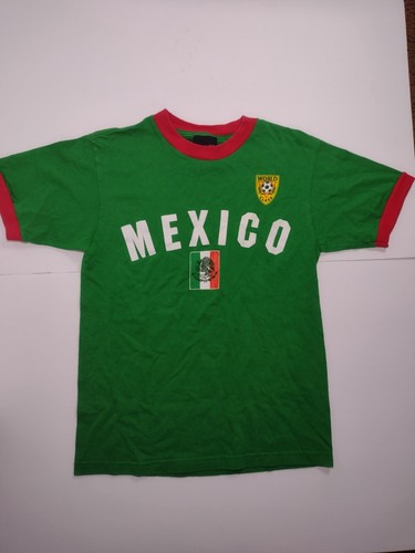 Y2K MEXICO GREEN RINGER YOUTH GRAPHIC TEE YOUTH SIZE M 