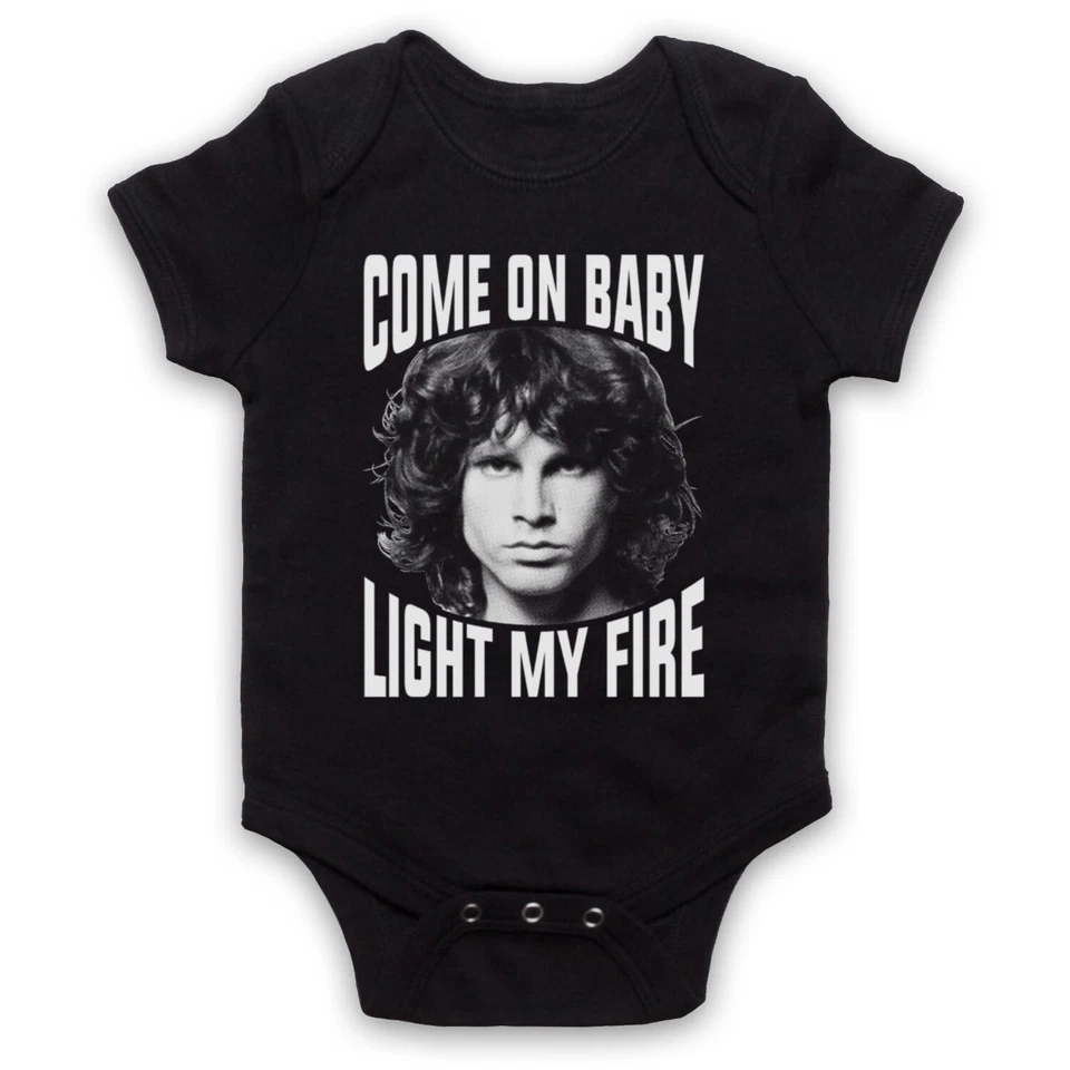 THE GUNS OF BRIXTON JIM MORRISON DOORS LIGHT MY FIRE UNOFFICIAL ROCK LEGEND BABY GROW BABYGROW GIFT
