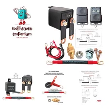 3/8" Side Post Remote Battery Disconnect Switch 12V Battery Kill Switch for C...