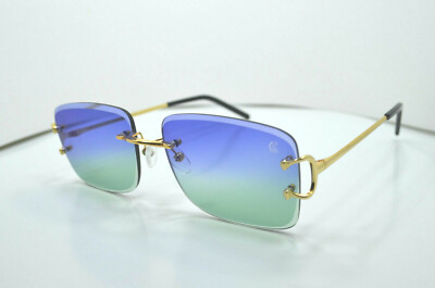NEW AUTHENTIC VWC-VINTAGE CC-102 C.01  18K GOLD SUNGLASSES 
