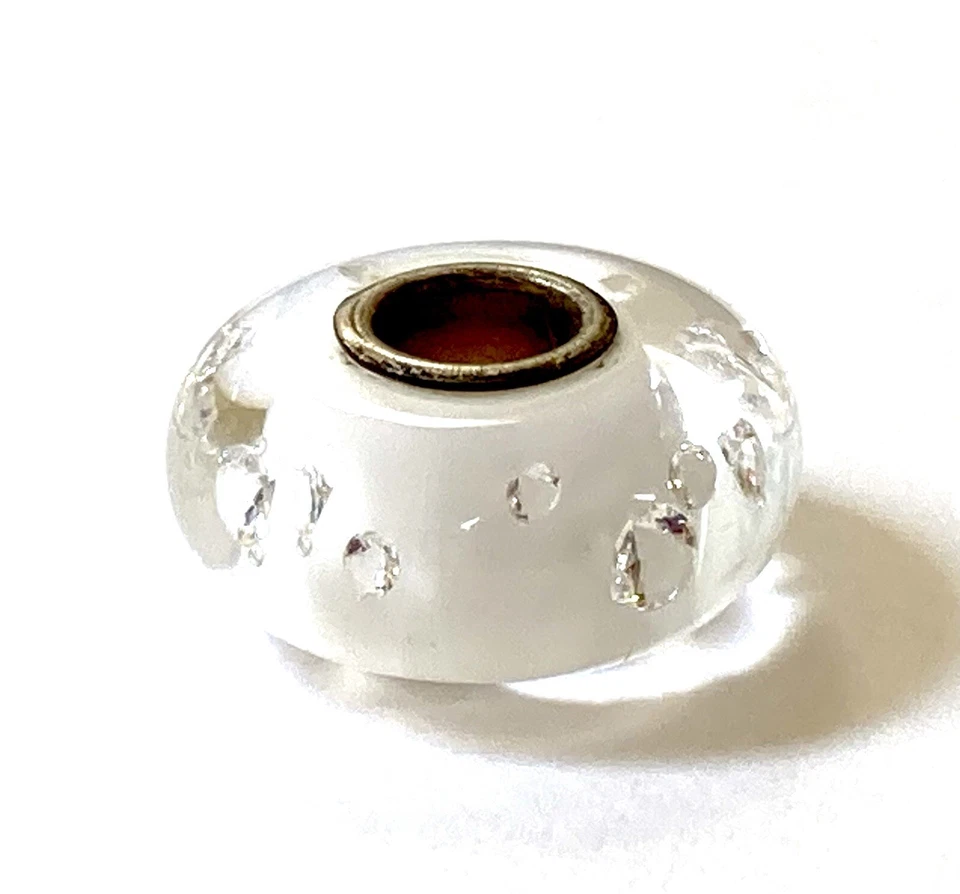 TROLLBEADS TGLBE-00028 CONTAS DE DIAMANTE BRANCO PRATA ESTERLINA LAA 925 ZIRCÔNIA CÚBICA - Imagem 3 de 4