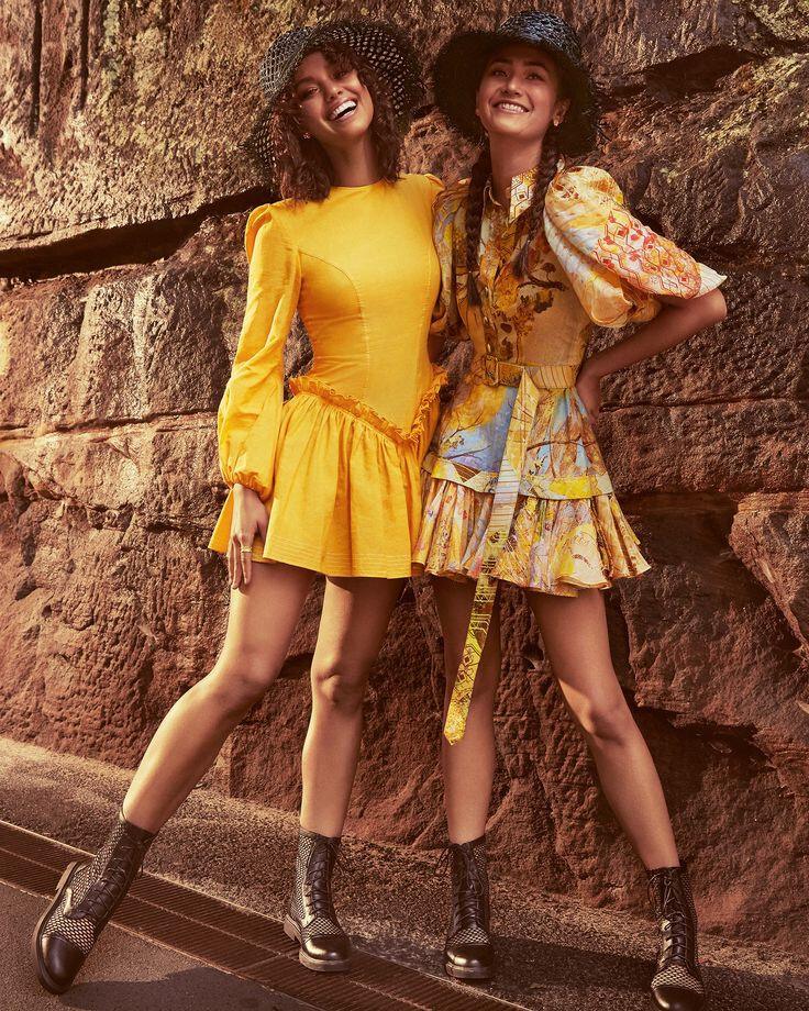 Mini Vestido LEO LIN Amarillo Pastel Naranja Algodón Lino Talla AU 10 M Manga...