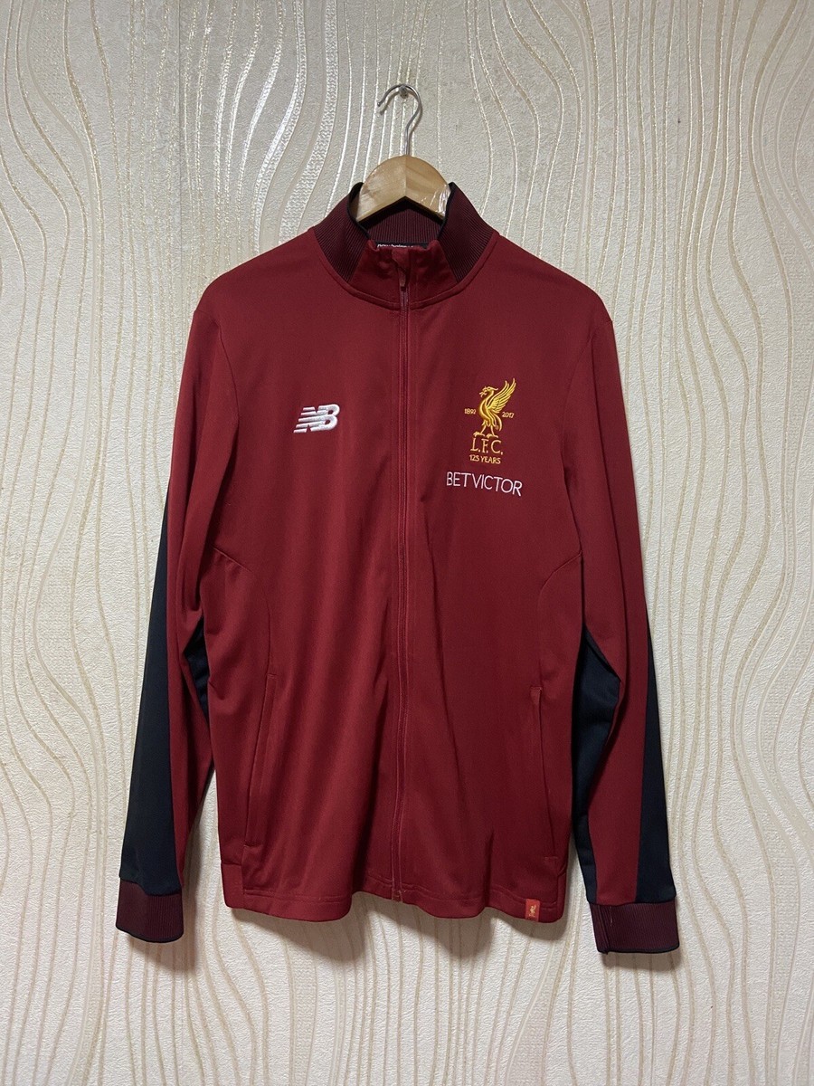 LIVERPOOL 2017 2018 PRE MATCH FOOTBALL SOCCER TRACK JACKET NEW BALANCE sz L  MEN