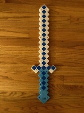 24" LED Minecraft Light Up Pixel Sword Color Blue/Red Flashing