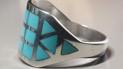 NEW VINTAGE TOM COWBOY LARGE (15.75mm TALL) CIGAR BAND INLAY RING SZ13