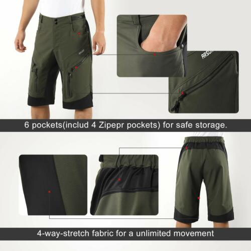 6 Colors Men Mountain Bike Bicycle MTB Riding Road Shorts Cycling Short Pants - Picture 44 of 60