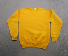 Vintage 90's Lee Sturdy Sweats Gold Yellow Blank Pullover Sweatshirt Size M Read