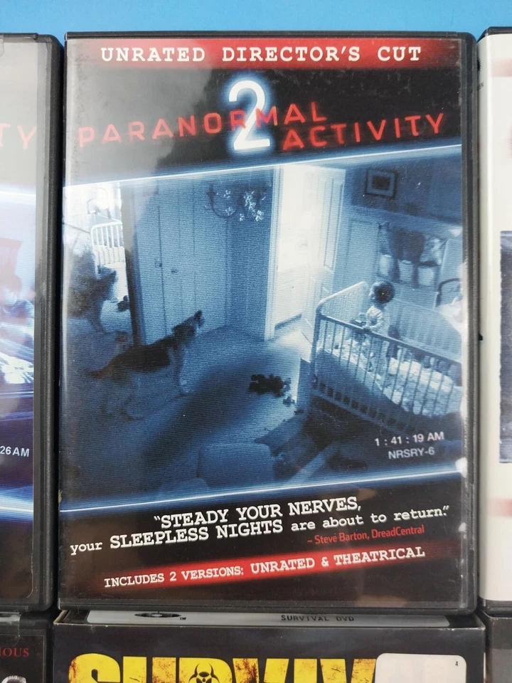Lot of 6 Horror DVDs Paranormal Activity 1 2 & 4 Oculus Survive Maggie Foto 3 de 4