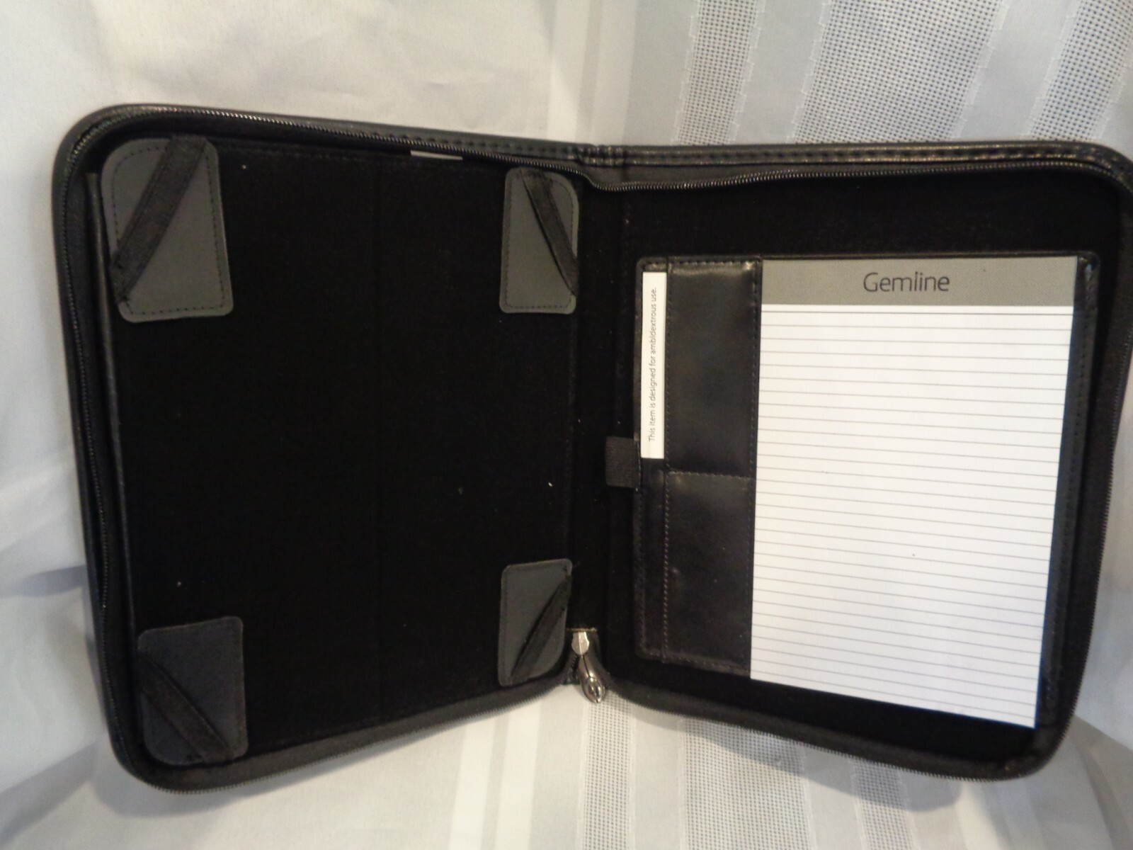 GEMLINE Padfolio Tablet Holder & Stand Legal Size New Black Color NEW