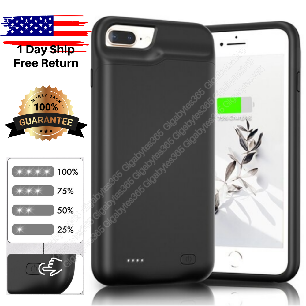 6500mAh External Battery Charger Case Power Bank Cover For iPhone  Plus SE