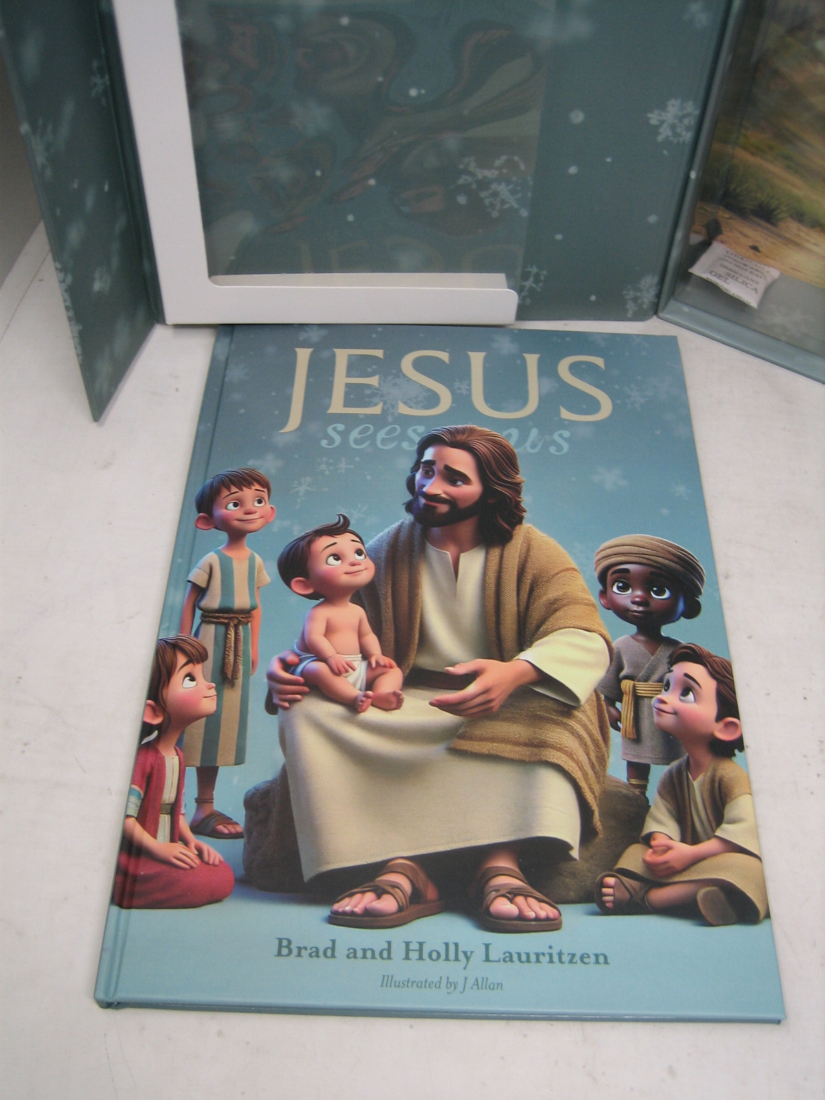 SUPER RARE JESUS SEE'S US 12 " FIGURE + BOOK BY BRAD & HOLLY LAURITZEN 2024 GOD