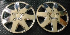 Aftermarket 14 Chrome Hubcaps Wheelcovers 7-spoke - Set Of 2