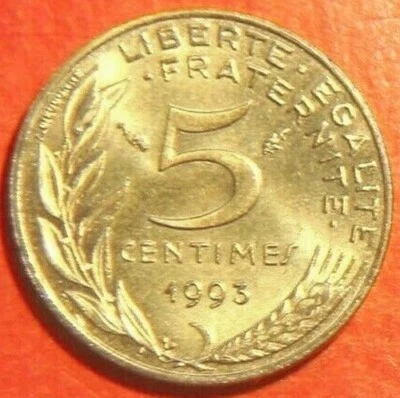 5 Centimes Marianne 1993 spl (3 plis) - Photo 1/3