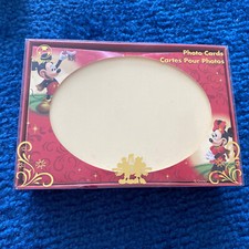 Juego de 12 tarjetas fotográficas Disney Store Navidad Mickey Minnie Tink Pinocho Bambi