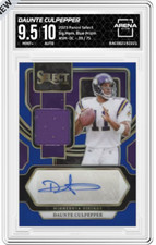 Daunte Culpepper #SM-DC 2023 Panini Select Sig.Mem. Blue Prizm • 39/75