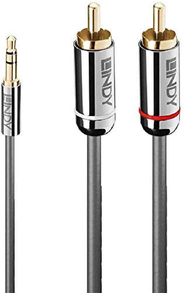 LINDY 35337 - Cavo audio da jack da 3,5 mm a fono Cromo Line, 10 m, colore: Antr