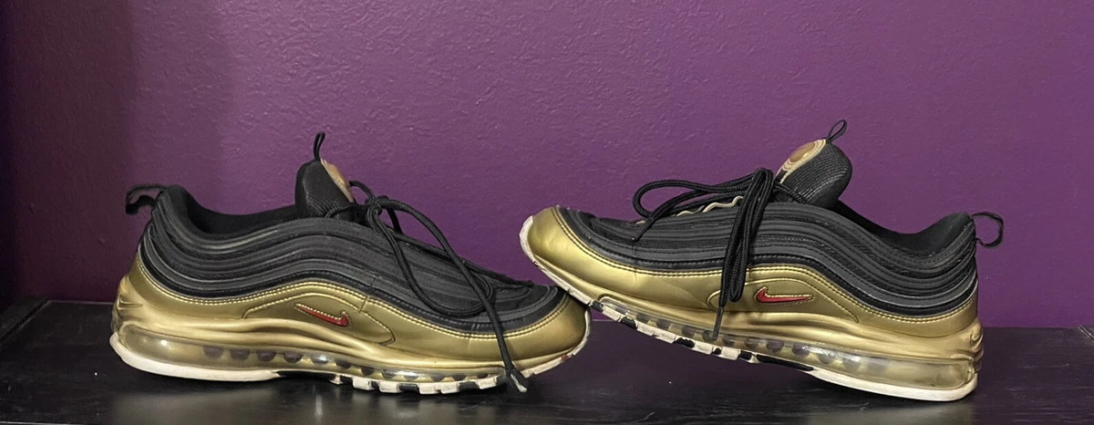 Mens air max 97 black best sale and gold