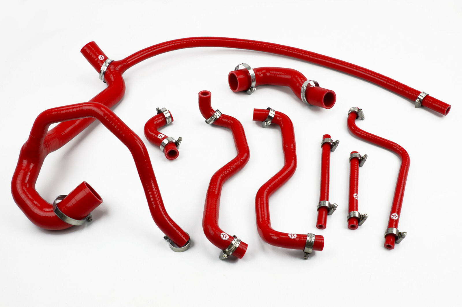 Silicone Radiator Coolant Hoses fit Land Rover Discovery 300TDI Water Stoney Red