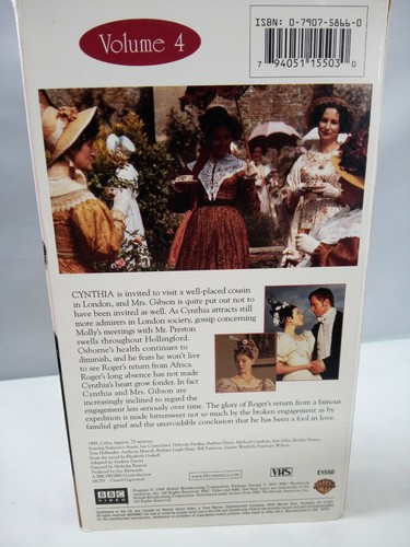 BBC Series Elizabeth Gaskell's Wives & Daughters VHS 4 Tape Set Francesca Annis - Picture 9 of 9