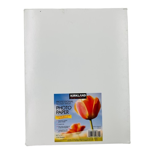 150 Sheets Kirkland Professional Glossy Inkjet Photo Paper 8.5" x 11