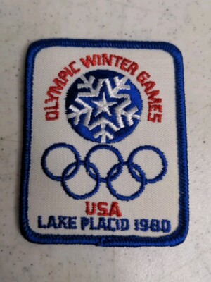 1980 Lake Placid Winter OLYMPIC Games USA Patch Vintage